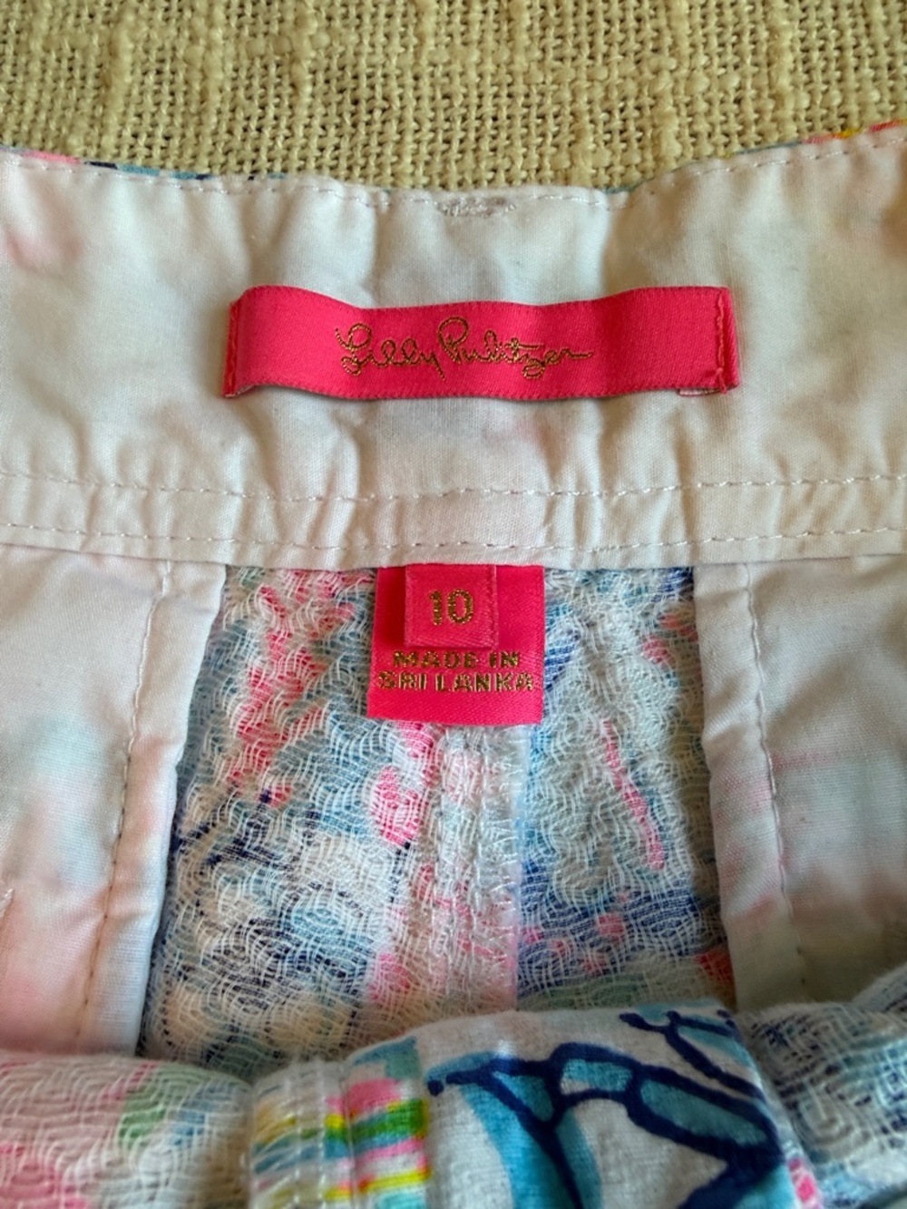 Lilly Pulitzer Women’s Shorts - Pink Tropical Patchwork - Picture 2 of 3